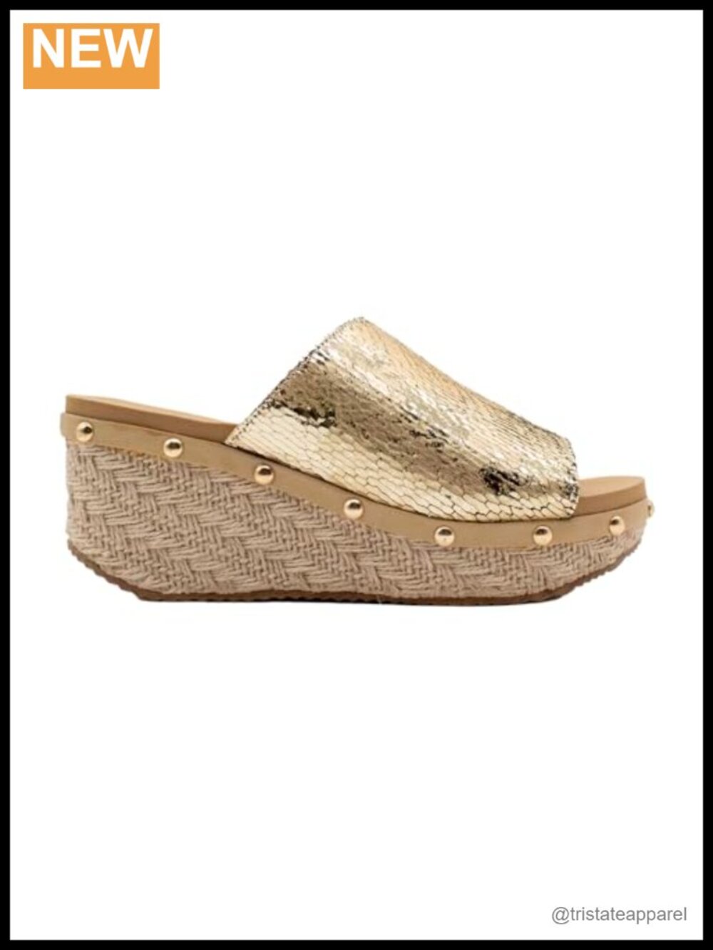 Women's Slip-On Crisscross Wedge Sandals with EVA Insole & Rubber Outsole